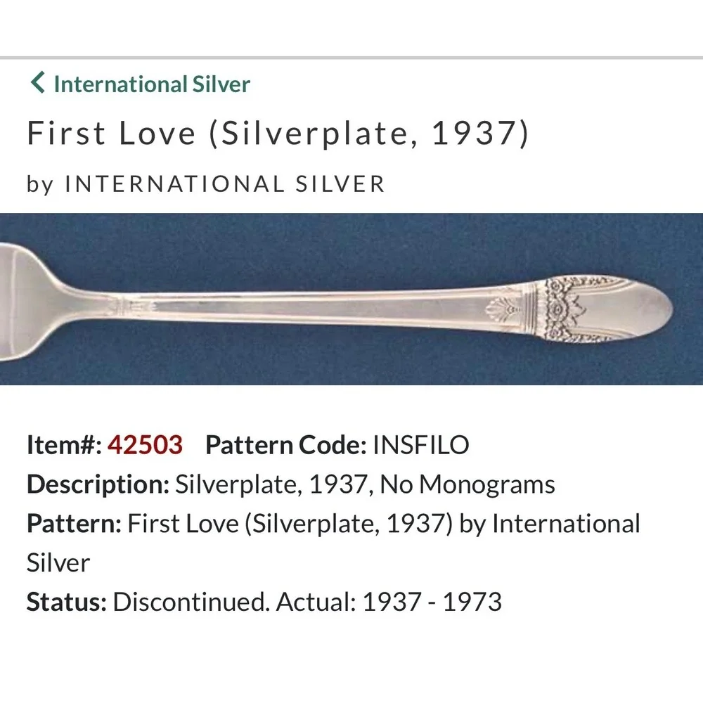1847 Rogers Bros First Love Silverplate Flatware Set 39 Pieces Floral IS EUC